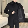 High Quality Fashion Single Sided Coat for Autumn/Winter 2022 New 50 Wool Men's Single Breasted Medium Long Wool Coat  M-4XL 1