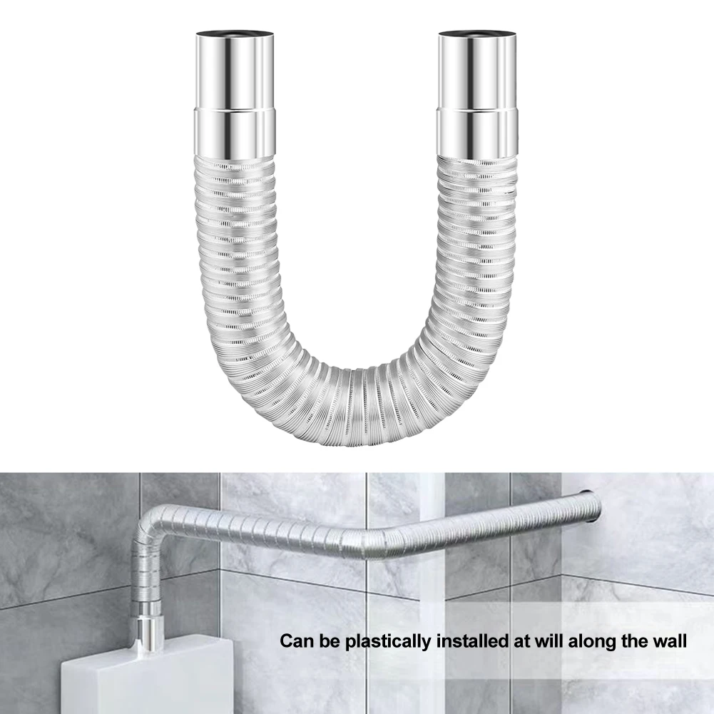 New Practical Wood Stove Pipe Multi Flue StovePipe Strong Hardness Sturdy Telescopic Wear-resistant Stove Elbow