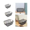 Metal Wire Bin Basket with Wooden Handle Multifunctional Countertop Organizer Portable for Living Rooms Breathable Lightweight 4