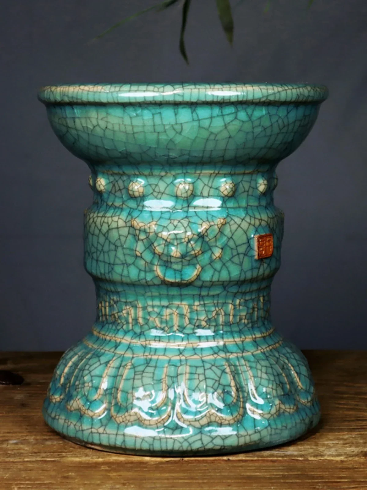 

Flower pot base, courtyard outdoor and indoor tabletop, tall round bottom, flower stand