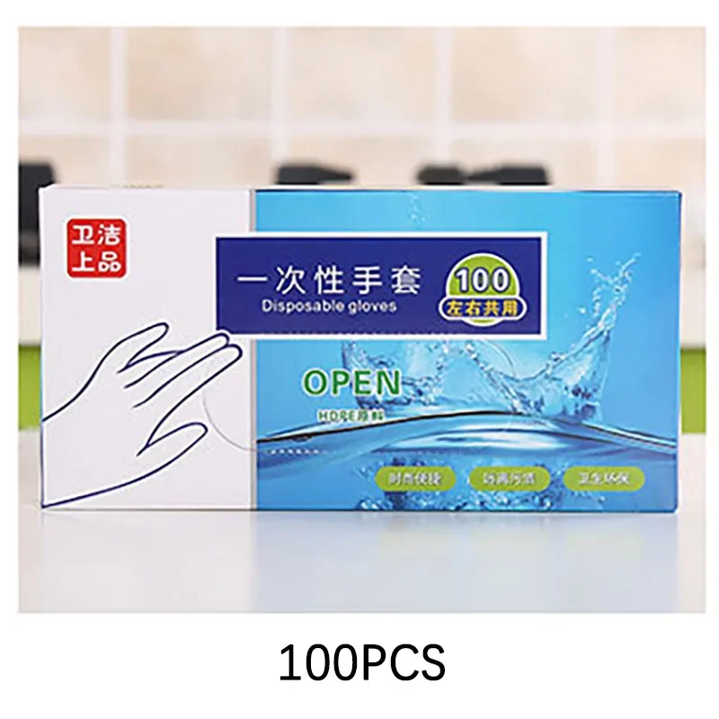 Plastic Large Disposable Polyethylene Clear Gloves 100/200Pcs For Food Dealing Cooking Cleaning Kitchen Restaurant BBQ Accessory disposable gloves disposable nitrile gloves vinyl disposable gloves disposable plastic gloves kitchen cleaning gloves