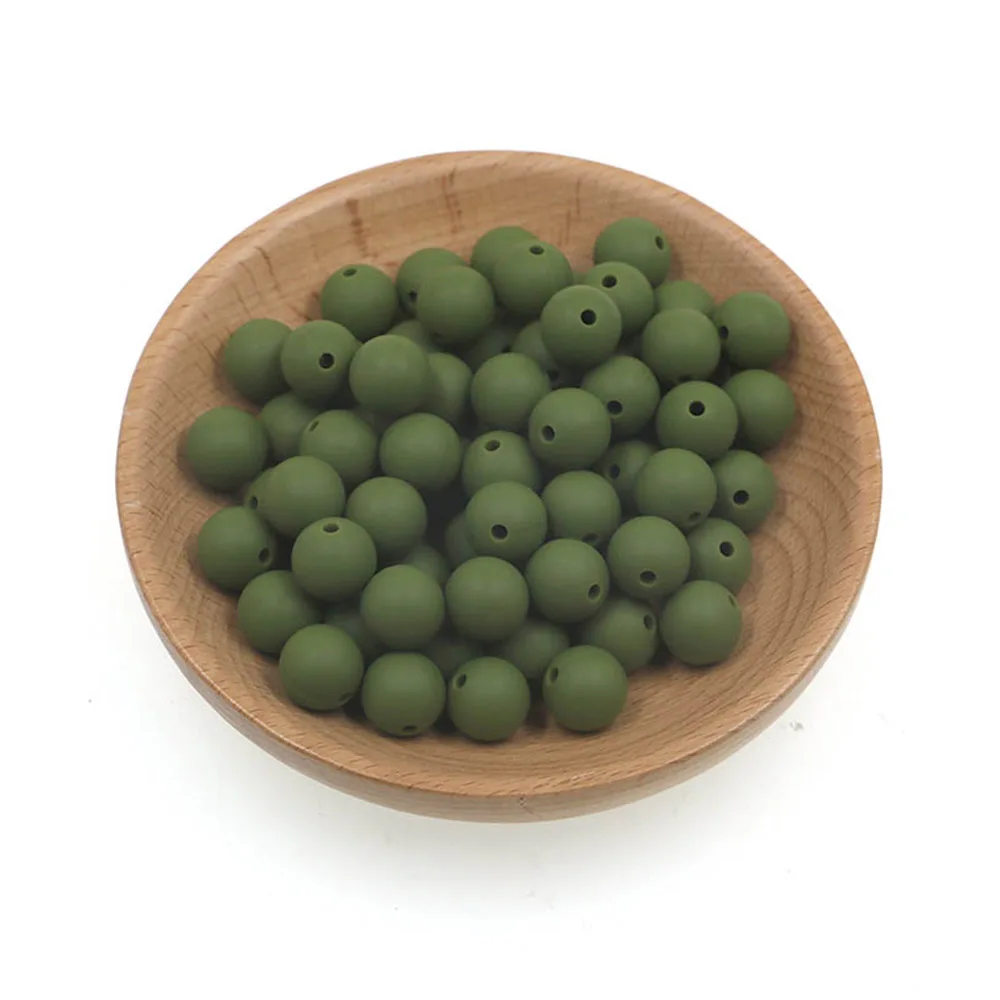 Silicone Round Beads for DIY Jewelry and Craft Projects - 20 Piece Set, 15mm