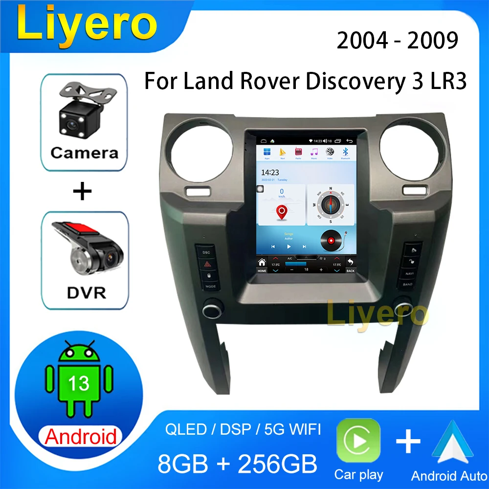 

9.7" Car Radio For Land Rover Discovery 3 LR3 2004-2009 Car Play Android 13 Auto GPS Navigation DVD Video Player Stereo DSP 4G