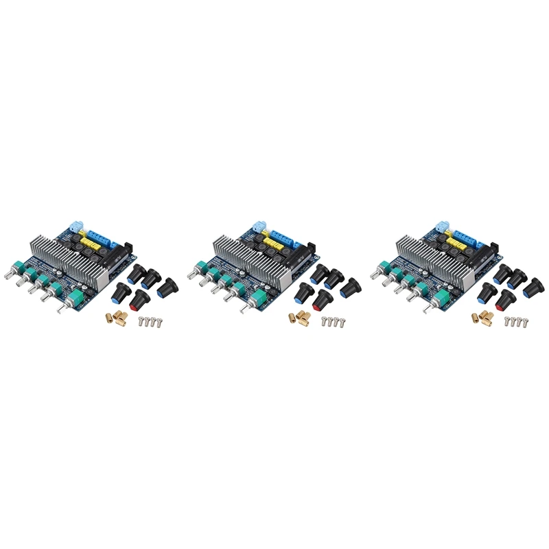 

3X Bluetooth Amplifier TPA3116D2 2.1 Subwoofer Amplifier Digital Audio Board 50Wx2+100W HIFI Treble Bass