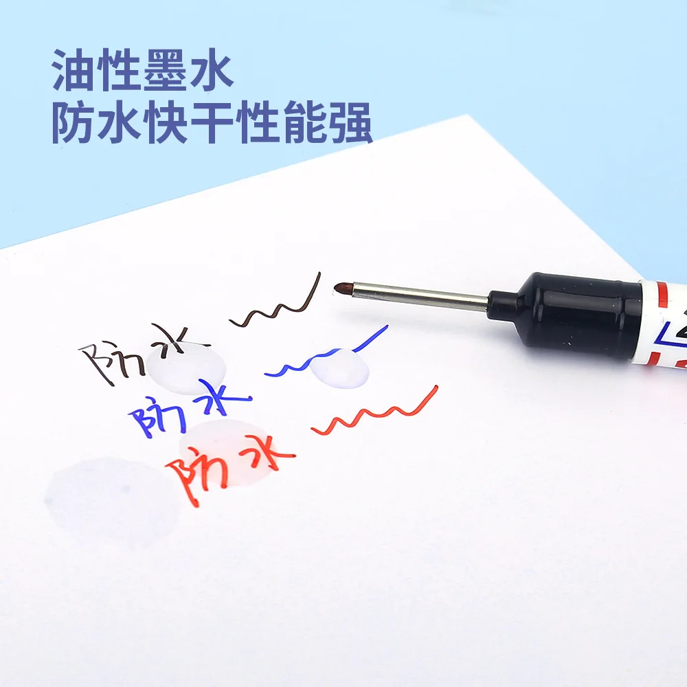 Deep Hole Long Nib Head Markers 5Pcs/Set for Metal Perforating Pen Waterproof Bathroom Woodworking Decoration Multi-Purpose permanent marker pen,permanent marker,permanent markers,paint marker pen,markers pen