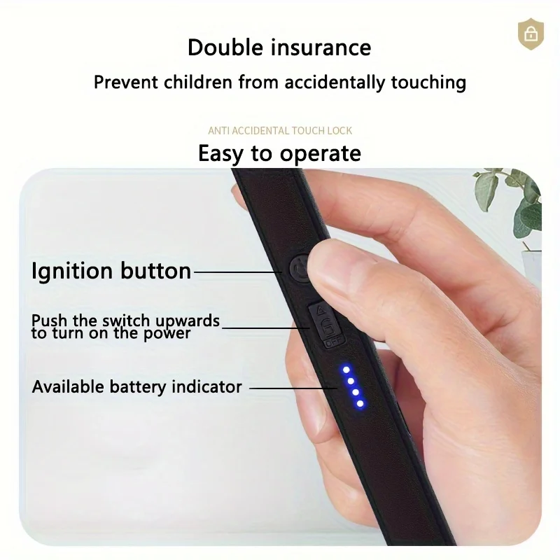 1pc, windproof charging arc lighting USB powered igniter, suitable for outdoor and kitchen use, outdoor camping 5