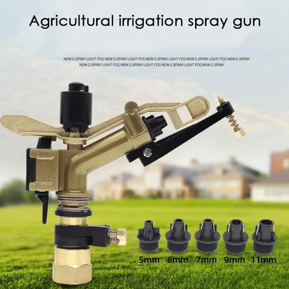 

Garden Irrigation 1.5 Inch Female Thread Long Spray Watering Distance Nozzles With Gun Covering Range 5pcs Sprinkler Head E2N7