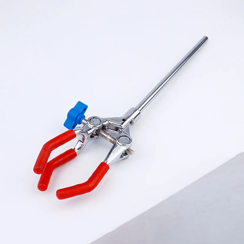 

Lab Clamp Prong Finger Adjust Jaw Style Rubber-Coated Head a Black Laboratory Stand Clip Stainless Steel Extension Flask Clip