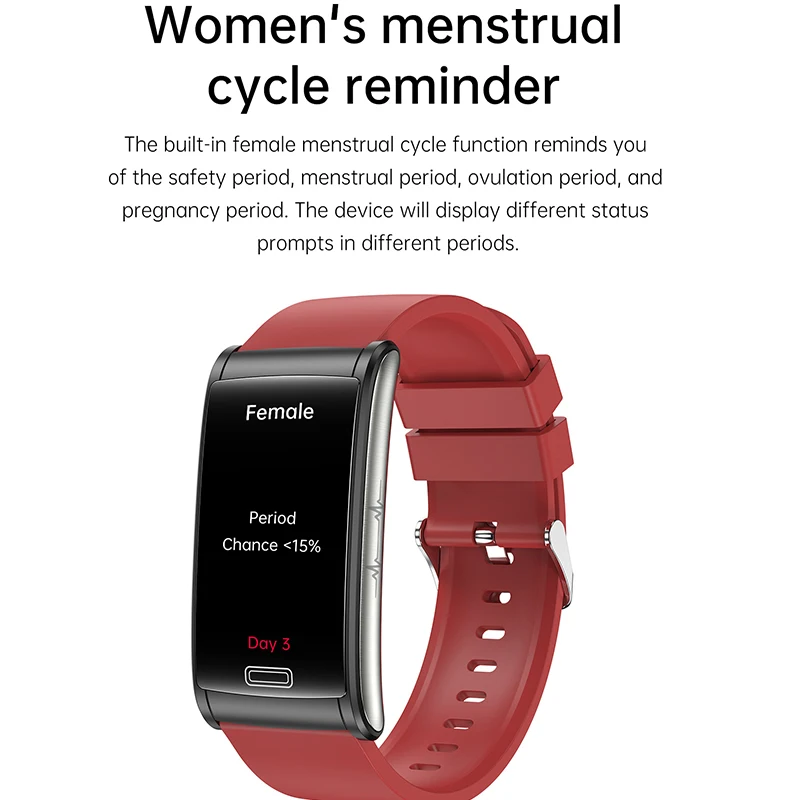 최신 의료 ECG PPG 혈압 모니터링 스마트 시계 Ip68 방수 24시간 온도 혈당 Smartwatch
