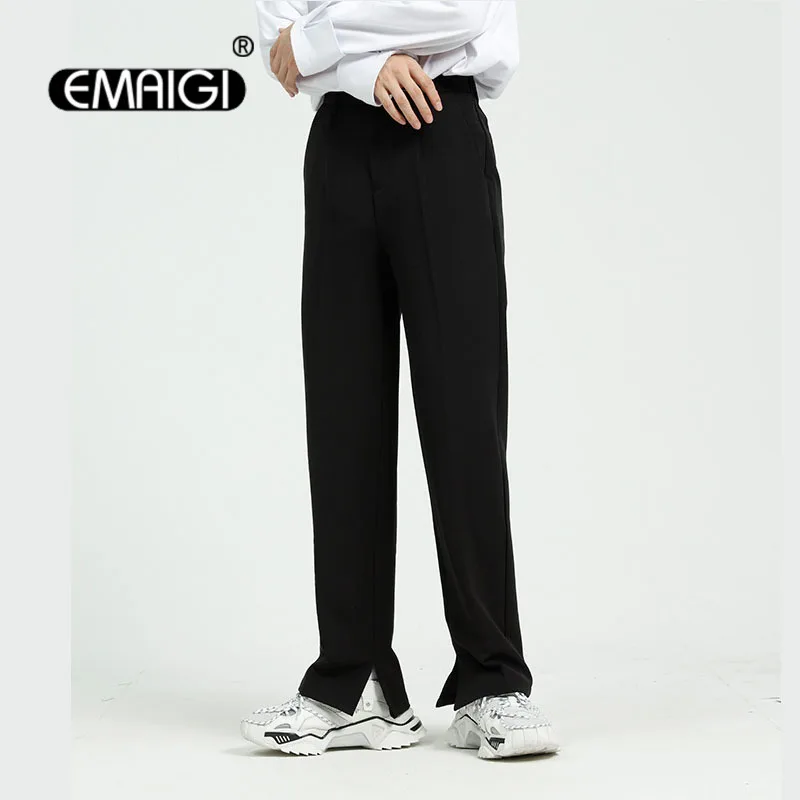 

3 Colors Men's Casual Suit Pant Male Japan Korea Streetwear Vintage Fashion Long Trousers Straight Pants