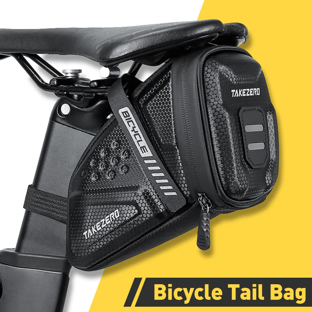 2023 NEW Waterproof Bicycle Saddle Bag MTB Road Bike Saddlebags Reflective Striped Bicycle Tool Holder Bag MTB Accessories