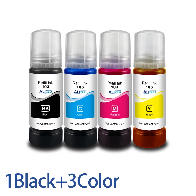 T103 103 104 Refill Dye Ink for Epson Eco Tank USE L1110 L3100 L3110 L3111 L3116 L3150 L3151 L3156 L3160 5190 Desktop Printer