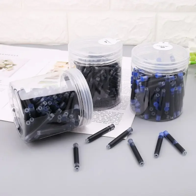 100pcs Jinhao Universal Black Blue Fountain Pen Cartridges 2.6mm Refills 2