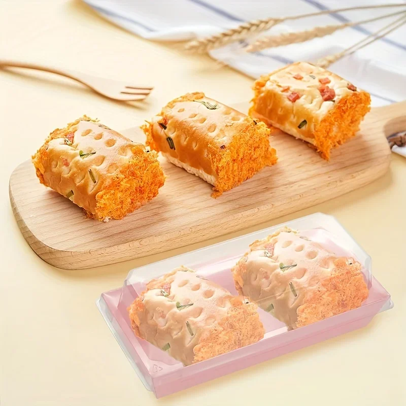Sandwich packaging box Puff paper cake box rectangular box baking cake box 100pcs