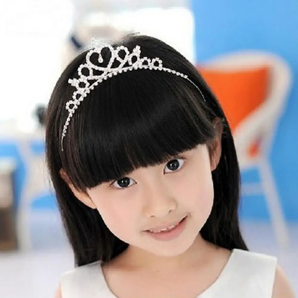 Silver Alloy Crystal Hairband for Kids