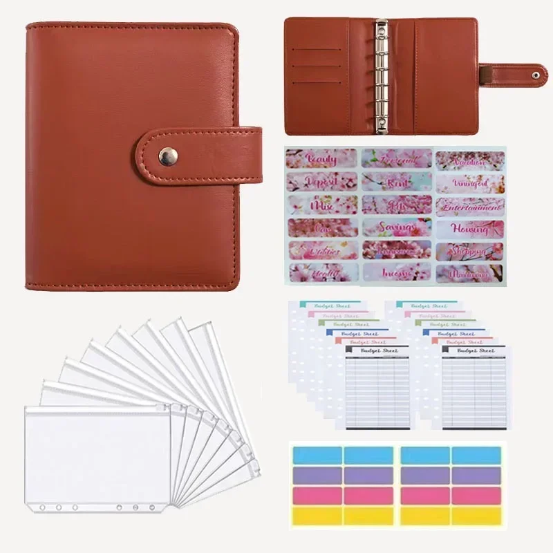 

And For System With Envelope Budget - Binder Stickers Mini Saving, Pockets, Sheets Set Money Organizer Stuffing Cash