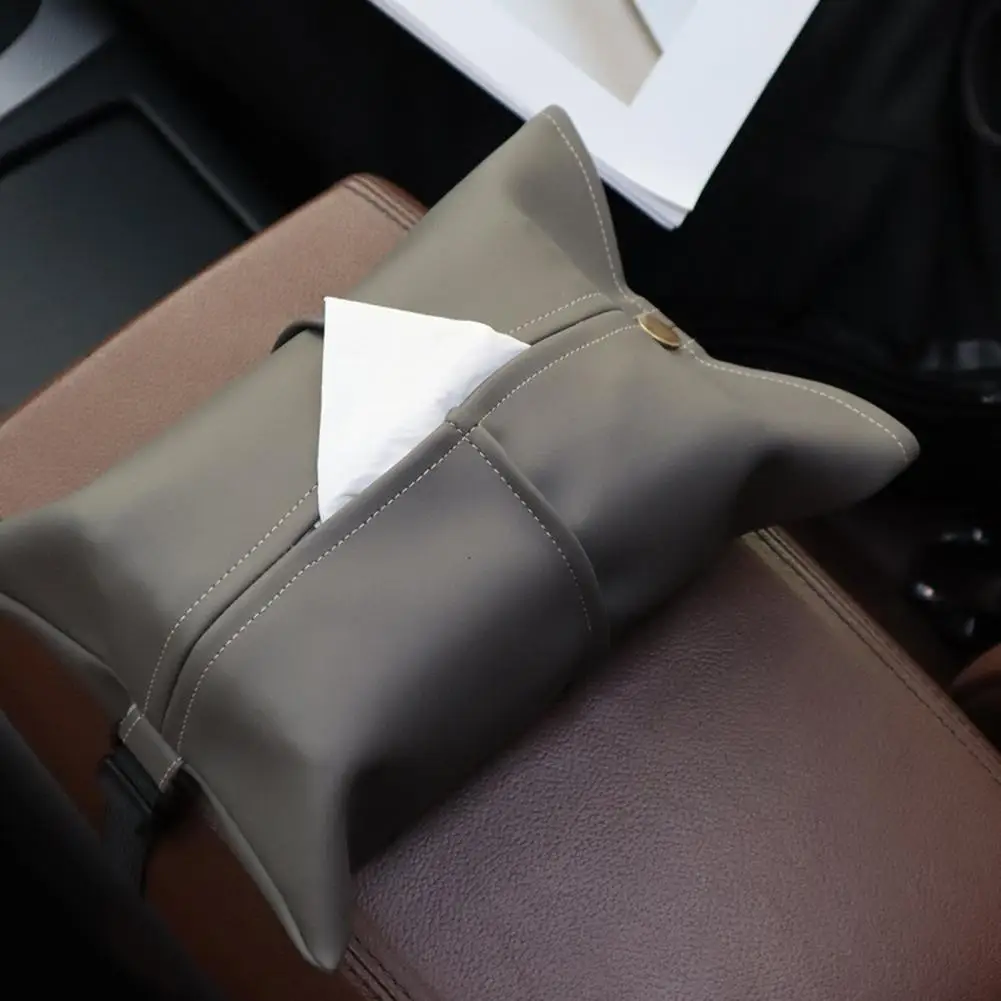 

Car Armrest Tissue Pouch Excellent Faux Leather Organization Car Seat Head Back Car Tissue Organizer Car Supplies