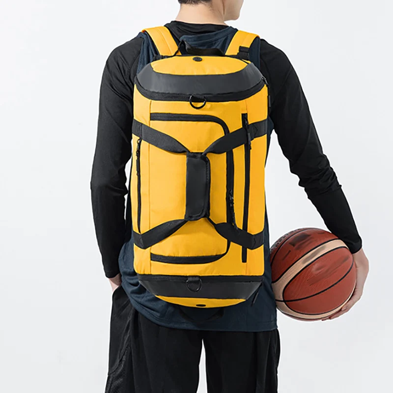 Men Travel Backpack Large Sport Handbag Waterproof Gym Bag Fitness Training Shoulder Pack Dry Wet Separation Basketball Backpack