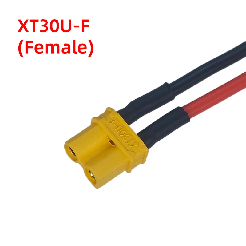XT30U-Female соединитель жгута для дрона «сделай сам», электрические игрушки, водяной мраморный пистолет, разъем для литий-полимерного аккумулятора с силиконовым проводом 18/16AWG