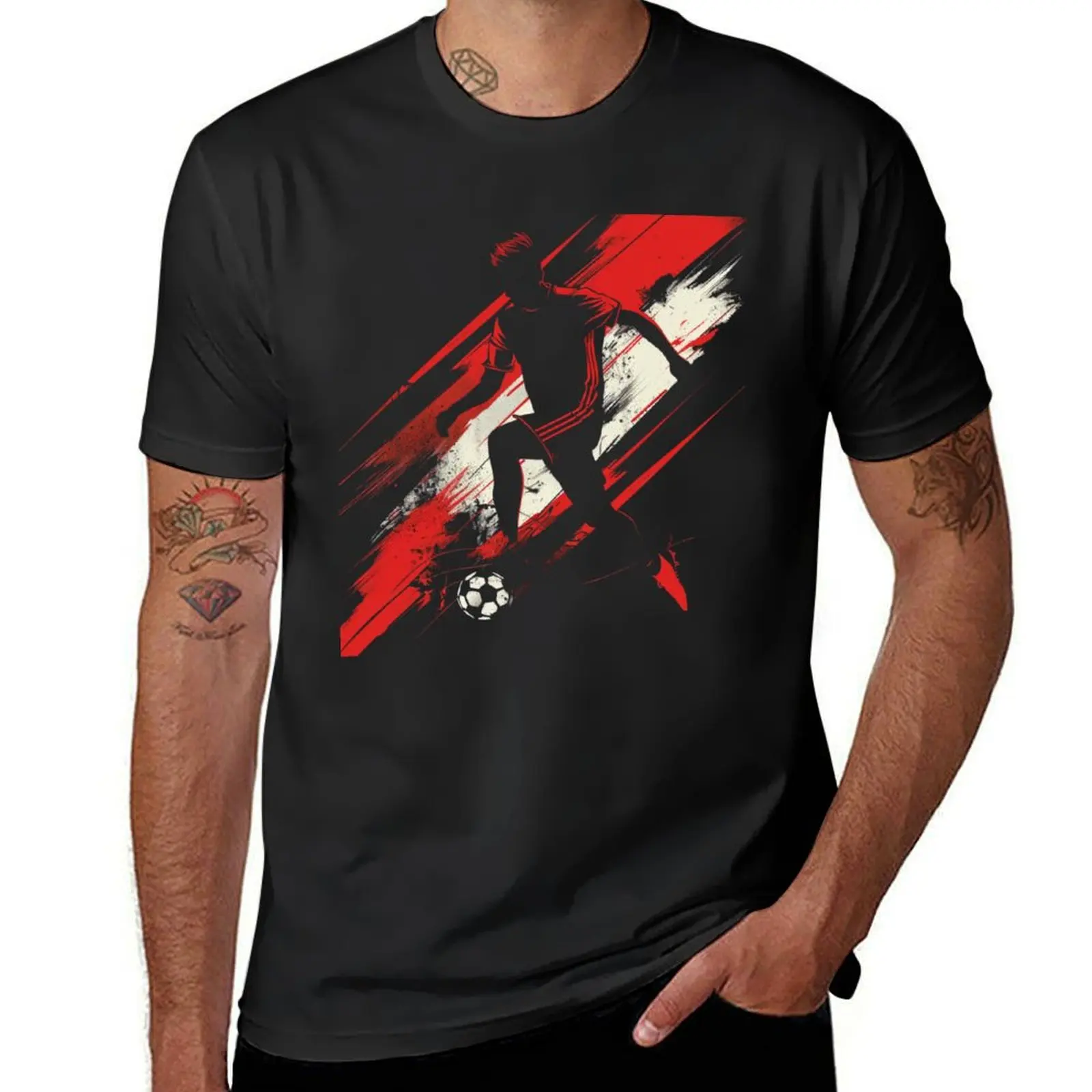 

Soccer Player Design T-Shirt shirts graphic tees customs design your own summer top men clothes