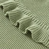 Skin-friendly Solid Color Flouncing Muslin Baby Swaddle Blankets Soft Newborn Security Blankets Knitted Infant Receiving Blanket 5