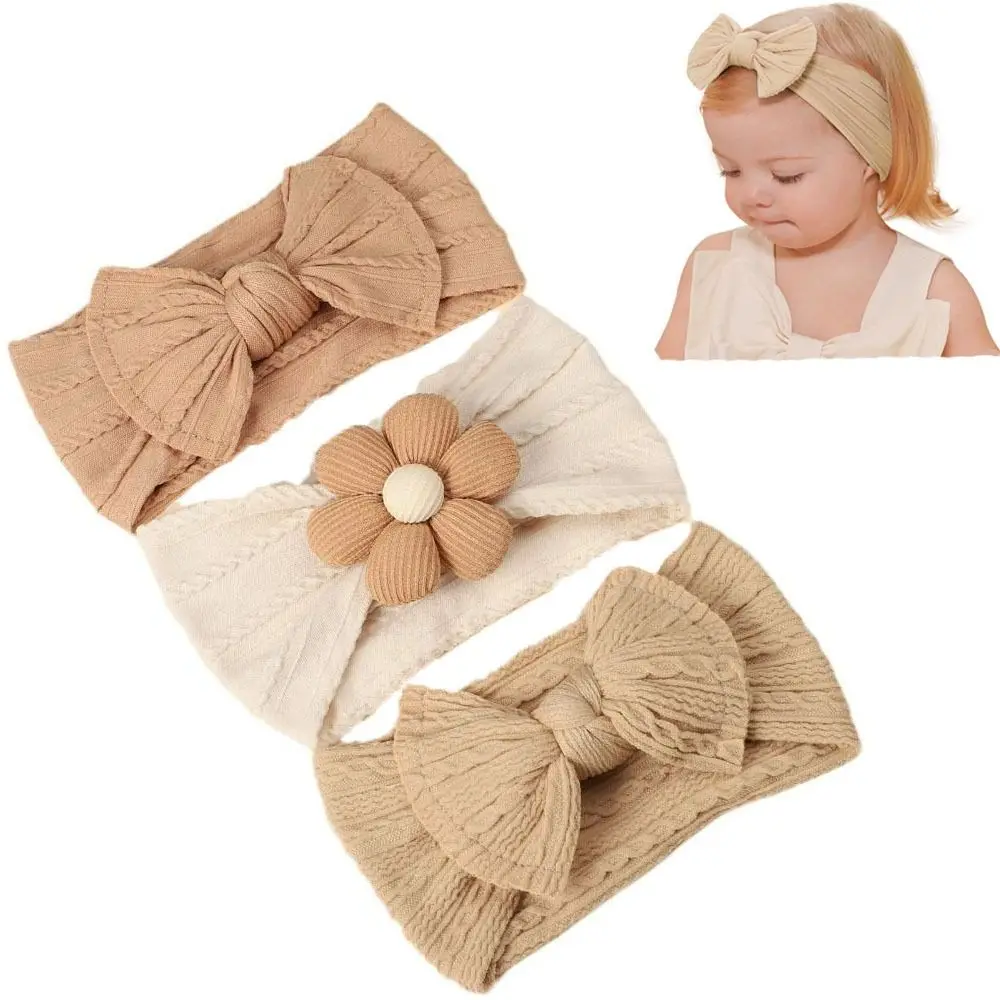 Cute Bow Baby Headband Flower Korean Style Infant Hairband Turban Headdress Elastic Hair Hoop Kids