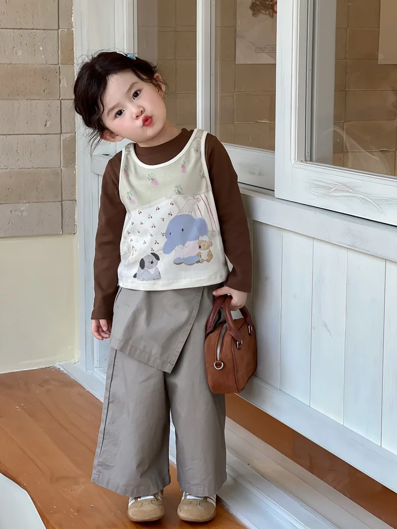 2025 Autumn New Children Casual Pants Cotton Girls Fashion Wide Leg Pants Baby Loose Trousers Kids Harem Pants Children Clothes 4 2025 Autumn New Children Casual Pants Cotton Girls Fashion Wide Leg Pants Baby Loose Trousers Kids Harem Pants Children Clothes - Image 4
