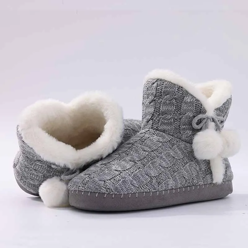 Women Plush Cotton Boots Winter Warm Comfortable