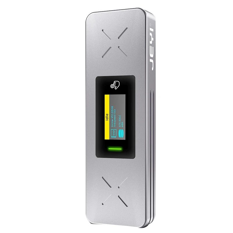 

JEYI I9X Smart M.2 Nvme / SATA SSD Enclosure, USB 3.2 Gen 2 10Gbps, External M2 Adapter Case Support M-Key B+M Key UASP Trim