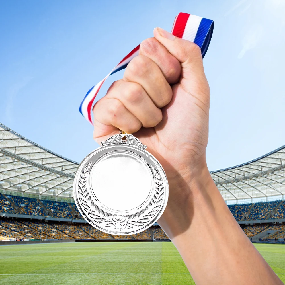 5.2cm Gold/Silver/Bronze Medal Award Medals with Neck Ribbon Sports Rewards Metal Winner Medals for Competitions Party Race