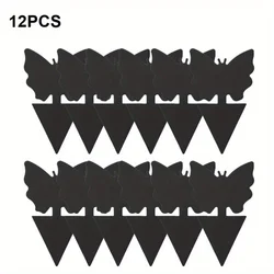 Dual-Sided Black Sticky Fly Trap with Strong Glue for Insect and Pest Control (12PCS Butterfly)