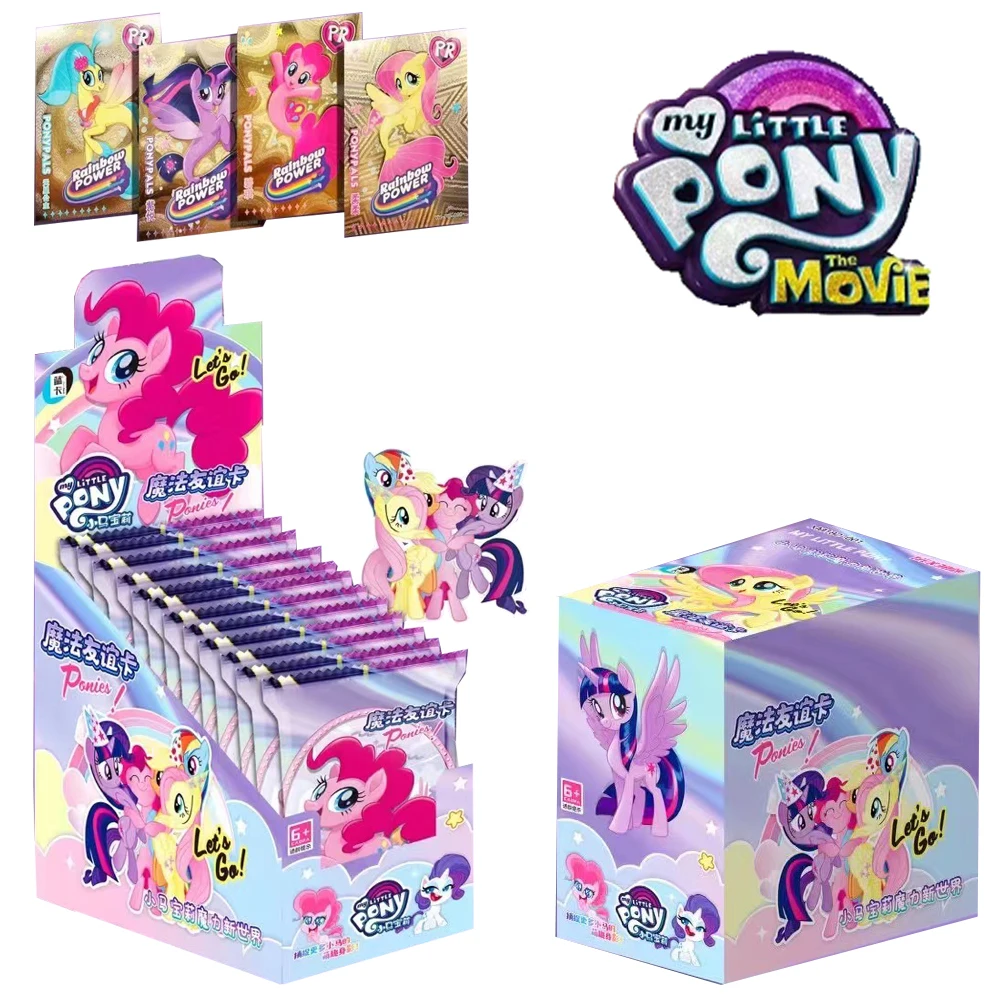 

New My Little Pony Cards Anime Kawaii Twilight Sparkle Rainbow Transparent Flash Collection Cards Hobbies Children's Gifts