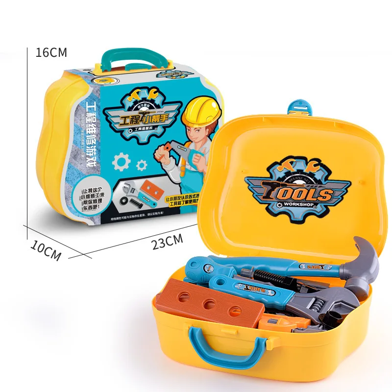 14Pcs/Set DIY Pretend Play Toy Simulation Repair Tool Box Suitcase Screwdriver Disassembly Educational Toy For Children Kids Boy 6