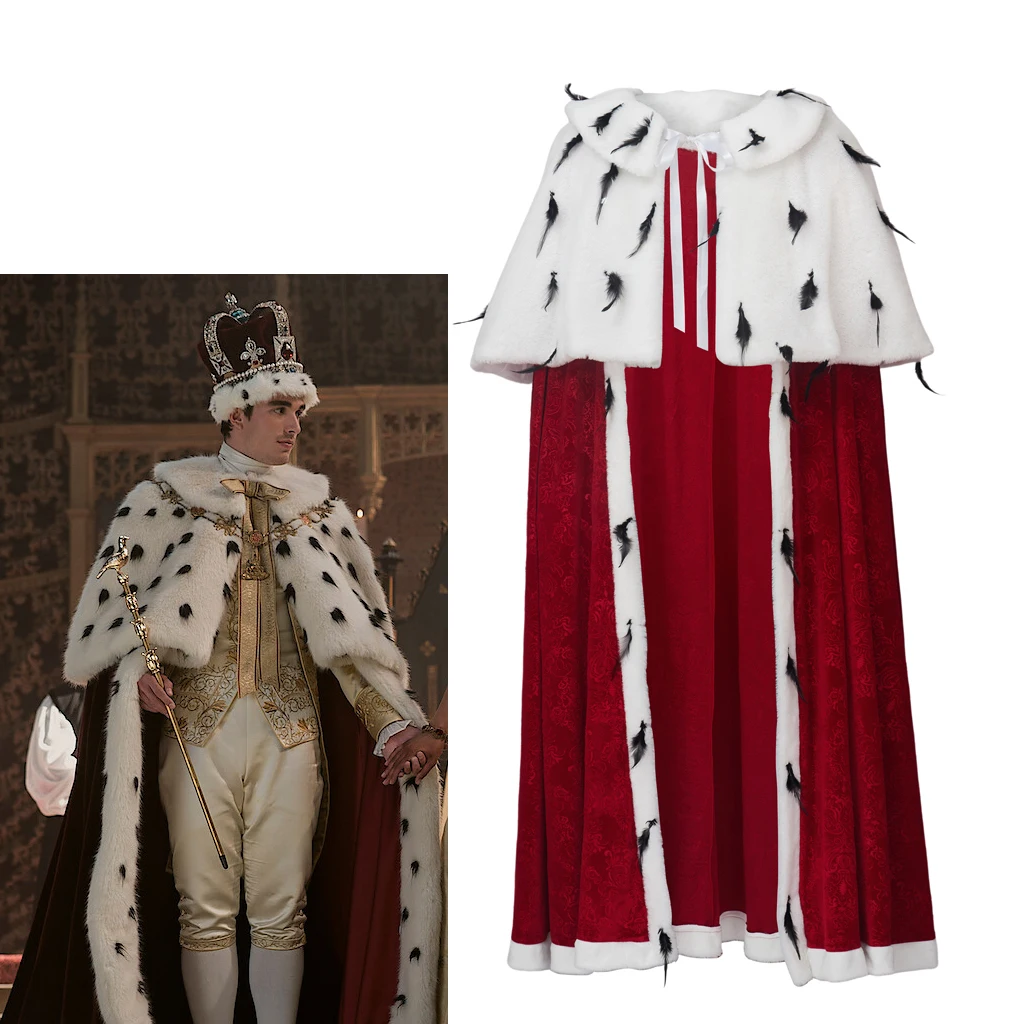 

Накидка для косплея King George, мужская средневековая накидка, плащ для Хэллоуина, Шарлотта, король Джордж