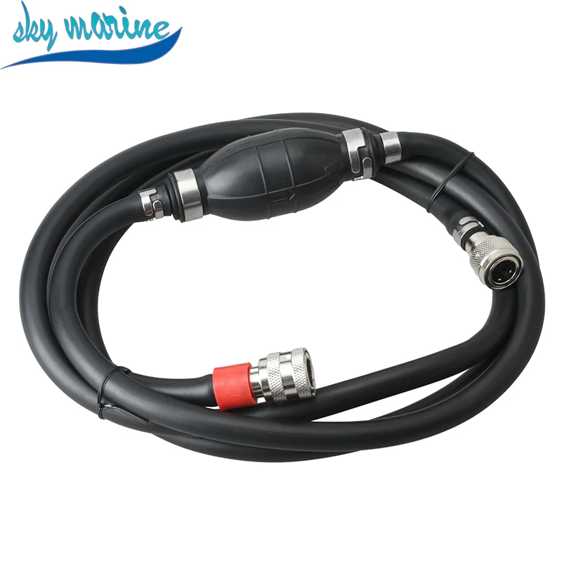 Fuel Hose Assy with Primer Bulb 7.93FT For Tohatsu Nissan Outboard M NS MD 5-90HP 3B7-70200-3 3B7-70200-4 3B7702003 outboard engine parts boat motor parts boat fuel line