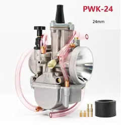 High-Performance Universal Motorcycle Carburetor with Power Jet (Ivory white)