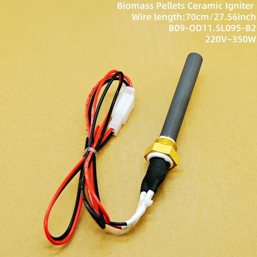 220V 350W pellet stove Igniter BBQ ceramic ignition rod for fast ignition, safety and energy-saving G3/8 screw