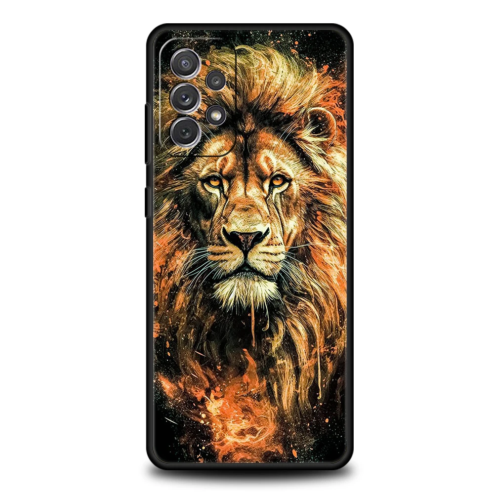Der Löwe Handyhülle für Samsung Galaxy A15 A14 A25 A54 A34 A51 A71 A72 A73 A32 A52 A52S A11 A21S A31 A41 5G Soft Shell Capas Bag – Detail 5