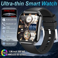 New For OPPO Ultra Thin Smart Watch Men 1.96" HD AMOLED 70+Sports Mode Health Monitor Bluetooth call Waterproof Smartwatch Woman