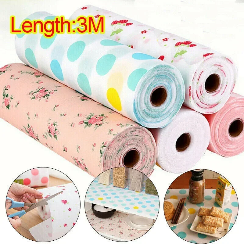 Drawer Liner Shelf Liner Drawer Pad Fridge Shelf Liner 3M Reusable Contact Paper Cabinet Liner