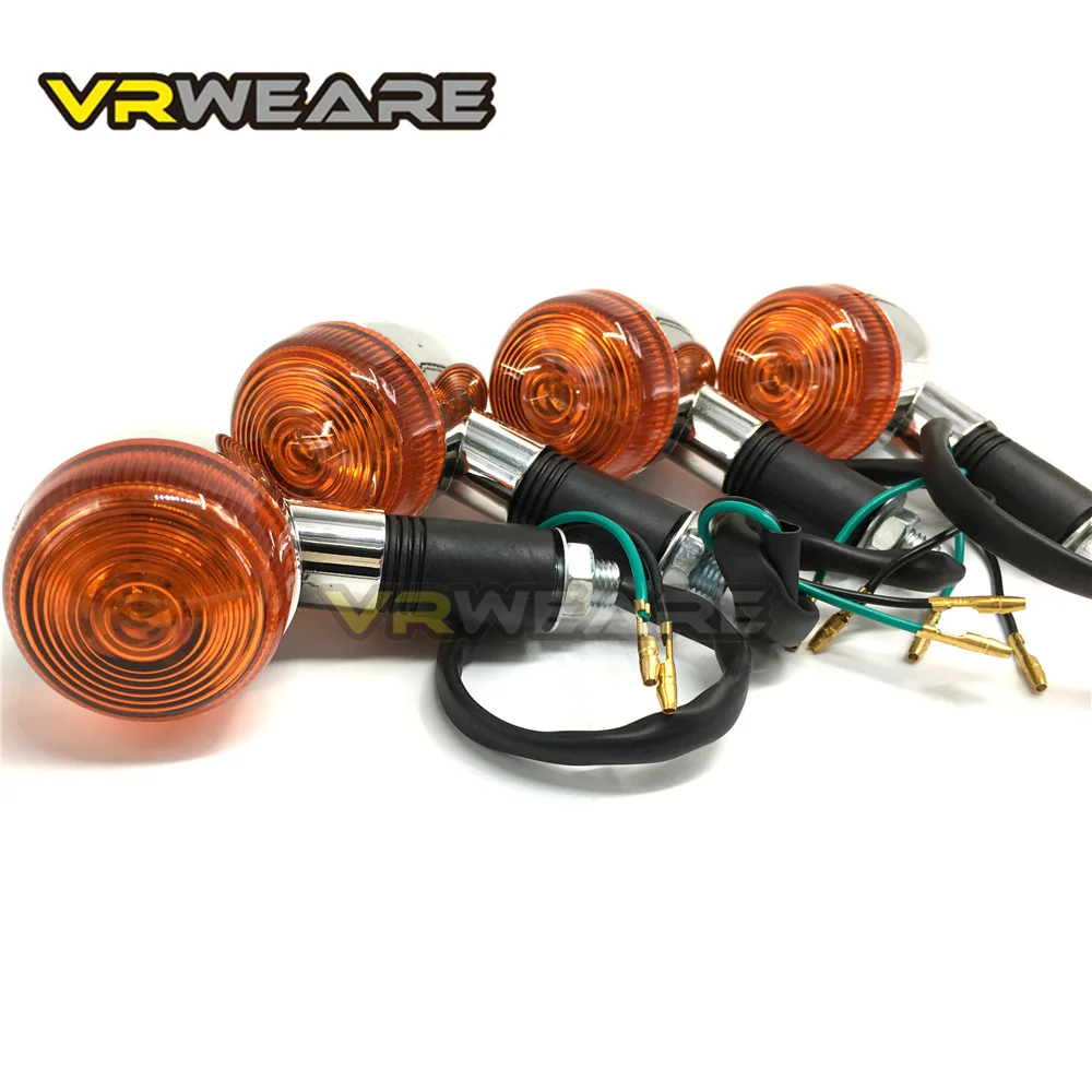 Clignotants Moto HZBHD - Lot De 2, Pour Kawasaki Vulcan VN 750 à 2000, Lentille Ambre, étanche IP67