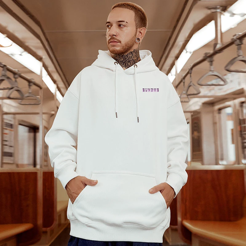 Casual Style Fashion Sweater Hooded Autumn And Winter Literary Trend New Men's Pullover Popular Print And Plush