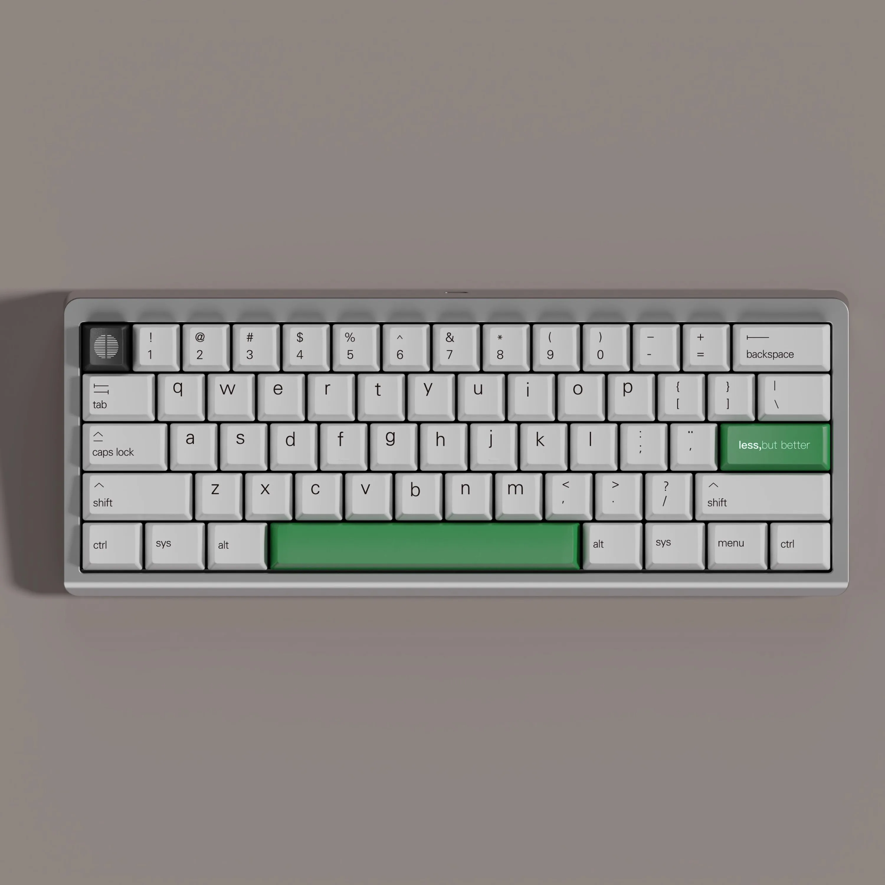 Conjunto Menos Mas Melhor Teclas Pbt Dye Sublimation Key Caps Cherry Profile Keycap para 60 65 75 80 96 980 104 108 Teclados 1