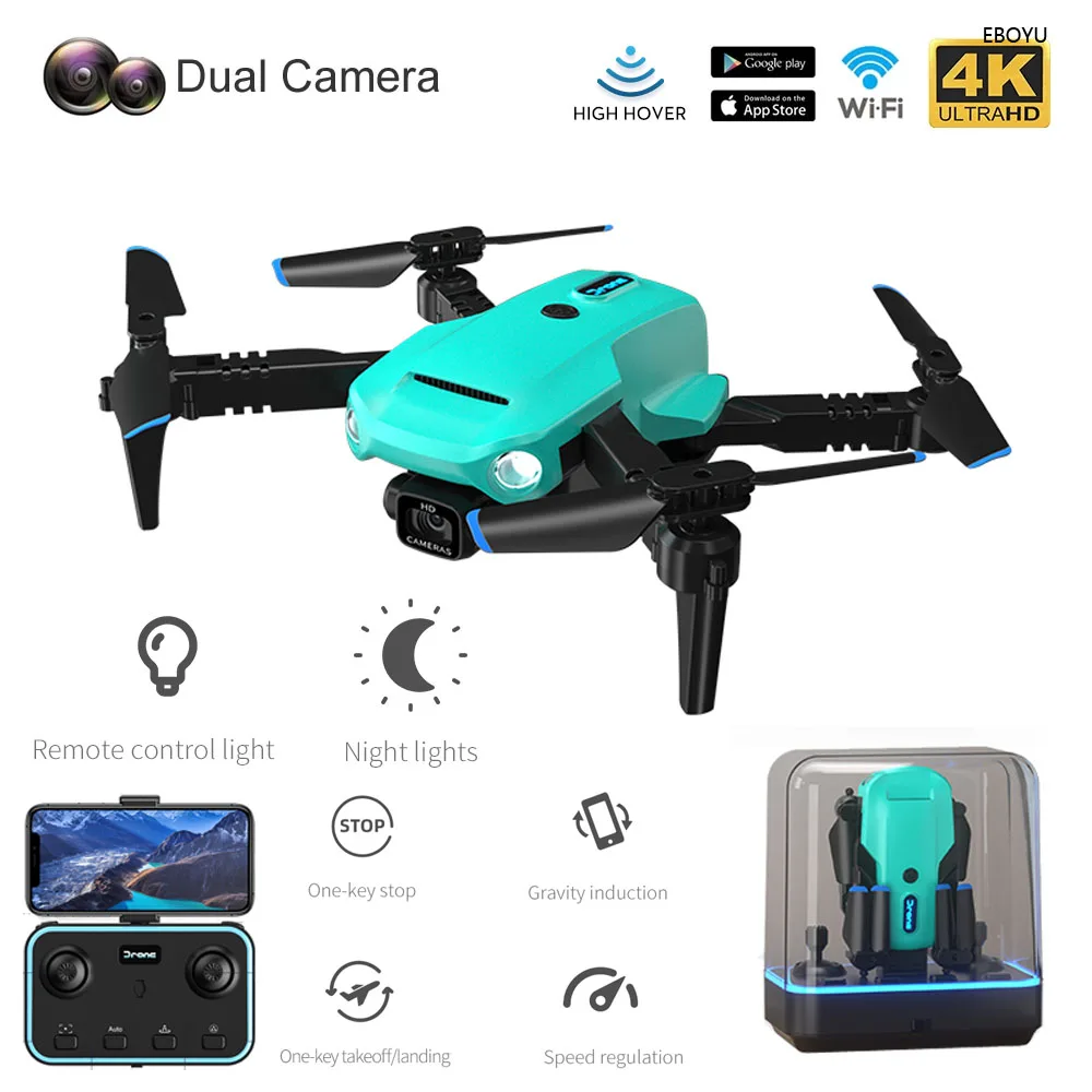 

H111 RC Drone 2.4Ghz WiFi FPV 4K Dual HD Cameras Altitude Hold One-Key-Return Foldable RC Quadcopter Helicopter Gift Toy