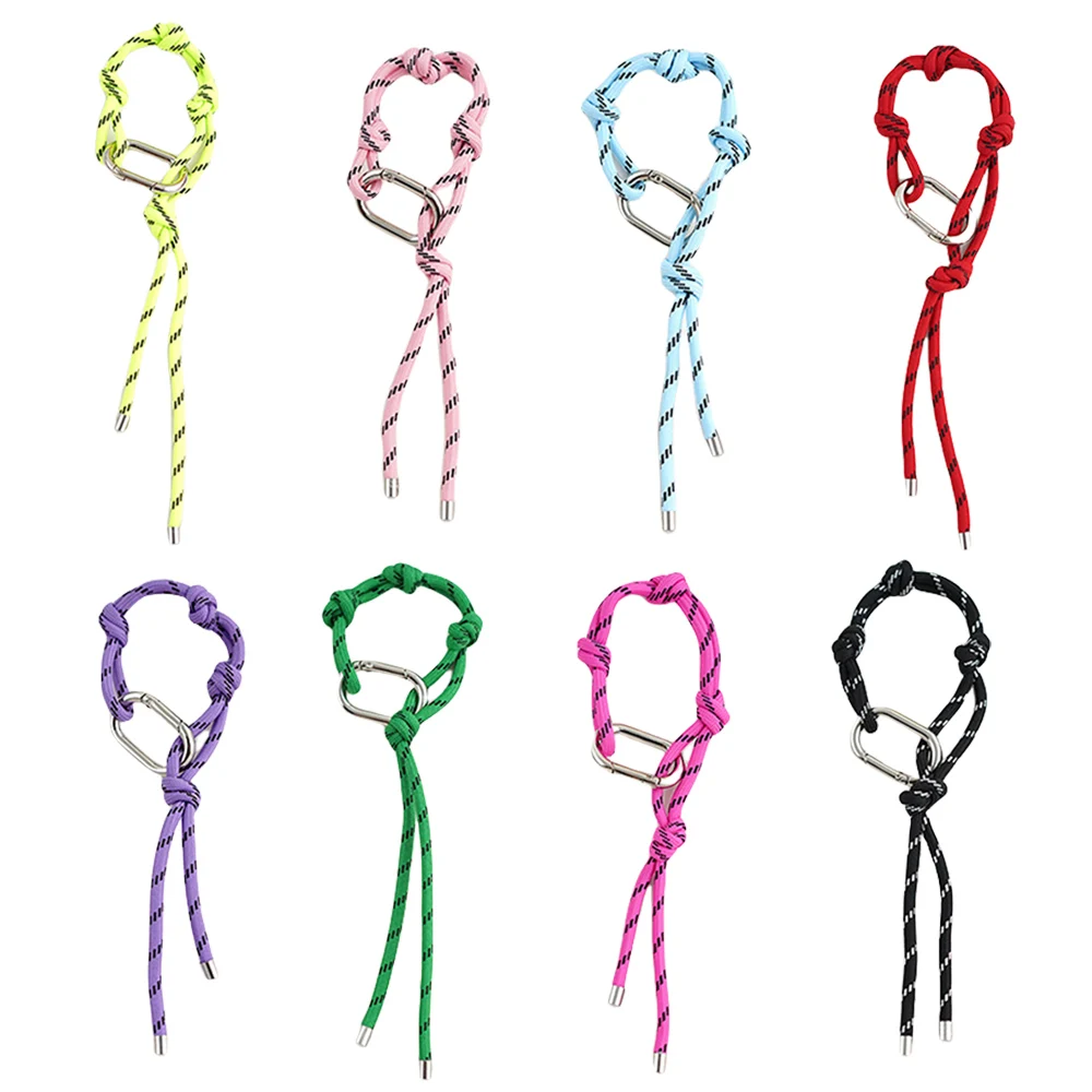 INS Handmade Nylon Rope Keychain DIY Personalized Pendant Rope Key Chain Y2K Korean Style Couple Climbing Rope Bracelet