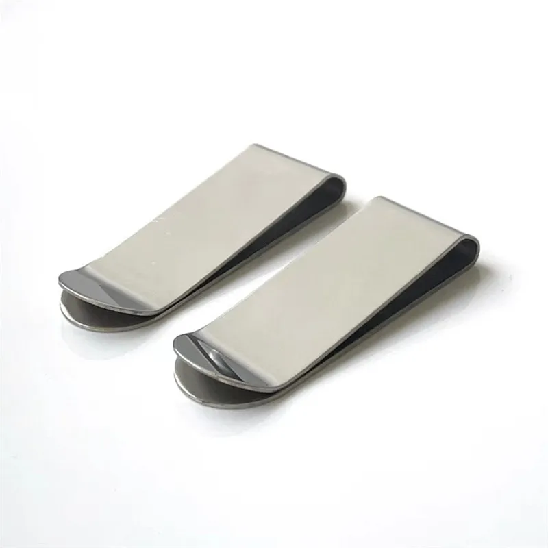 Metal Stainless Steel Money Clips Folder Stripe Print Silver Cash Clamp Holder Wallet Slim Card ID Money Clips Men Women