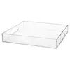 Jewelry Display Tray with Handle Large Capacity Smooth Edge Clear Acrylic Storage Tray Earrings Necklaces Jewelry Plate 4