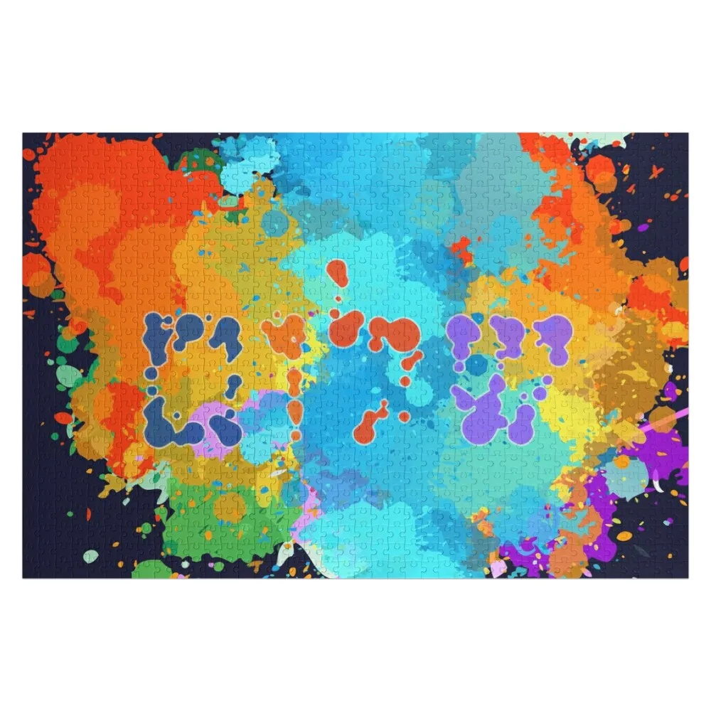 

Colorful Splash with Hebrew: Shalom Jigsaw Puzzle Woodens For Adults Custom Kids Toy Puzzle