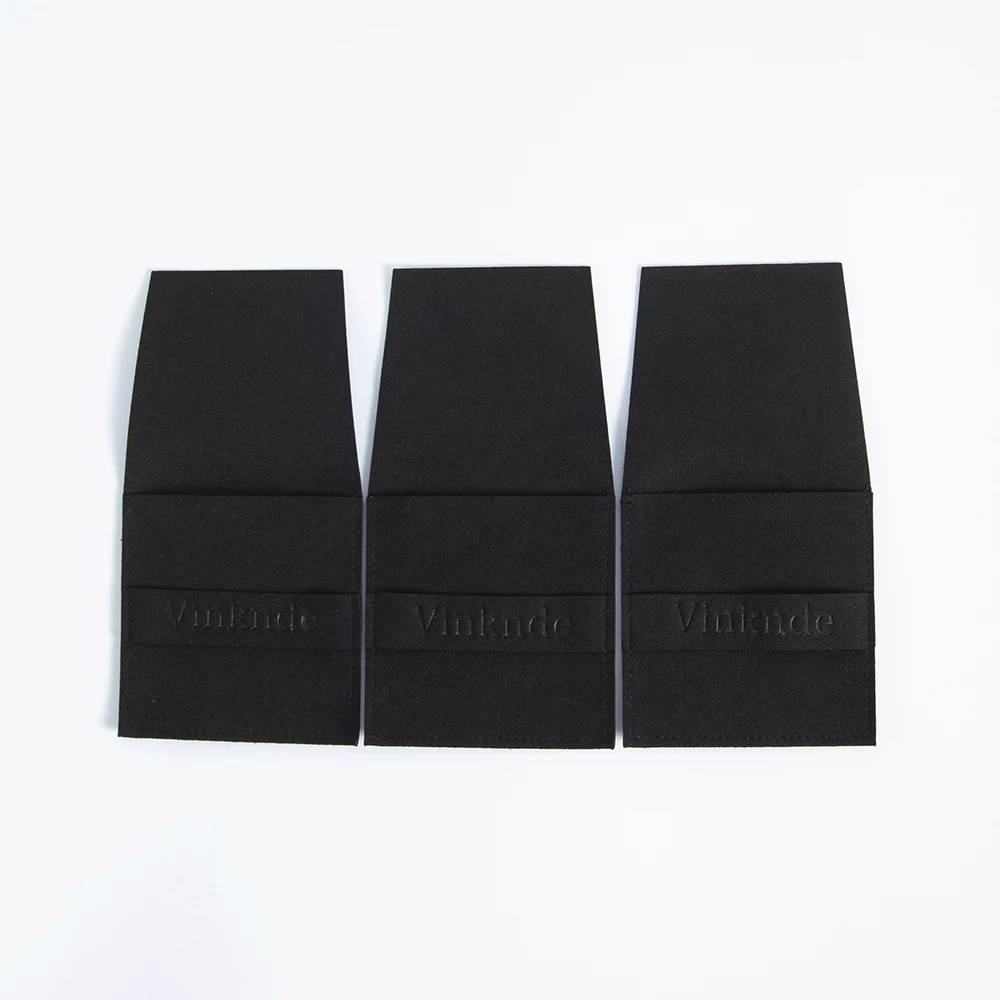 50pcs Black Microfiber Jewelry Gift Bags 6.2cmx6.2cm 8x8cm Jewellry Organizer Pouches Custom Logo Wedding Favor Candy Goodie Bag