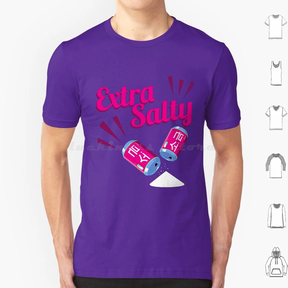 Maglietta Extra Salata Uomo Donna Bambini 6Xl Gaming Salt Salt League Sola Meme Funny Nerd Geek
